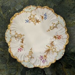 Limoges France 9” Scalloped Plate